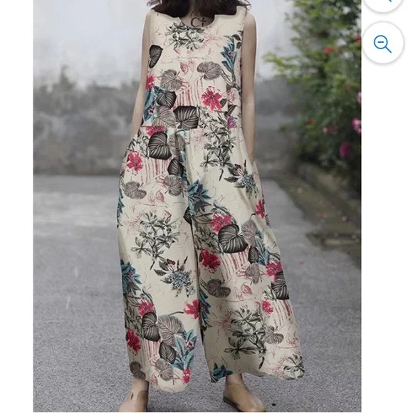 Zanzea L Oversized Tropical Jumpsuit - Picture 1 of 12